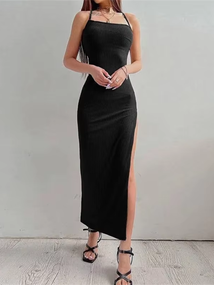 Sculpted Tides Side-Lace Gown