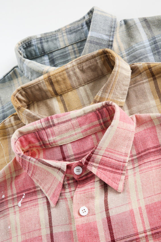 Men's Casual Autumn and Winter Plaid Flannel Jacket