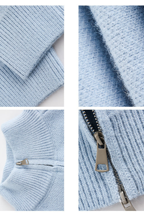 Cardigan zippé décontracté, confortable et tendance