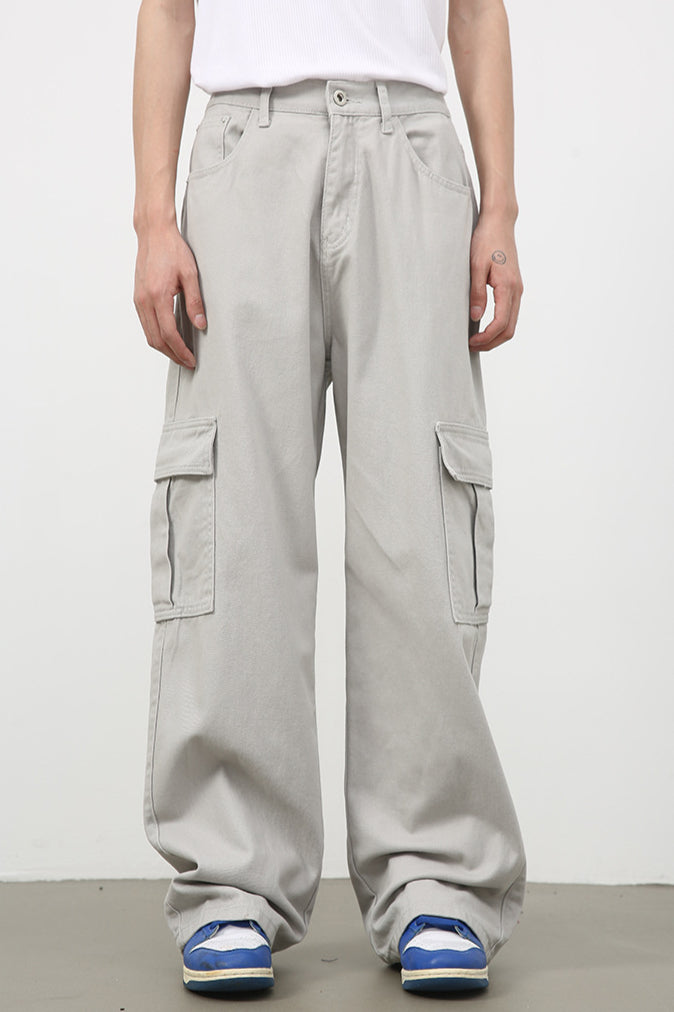 Trendy Wide-Leg Casual Cargo Pants