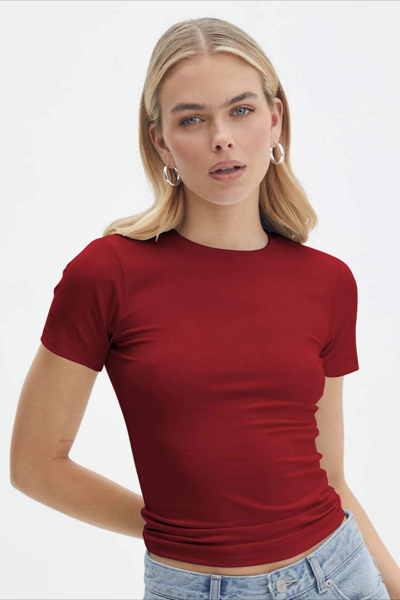 Damen Rundhals T-Shirt Vielseitig