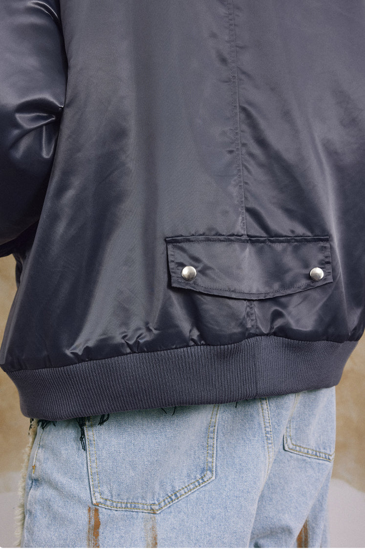 Veste bomber élégante à boutons-pression