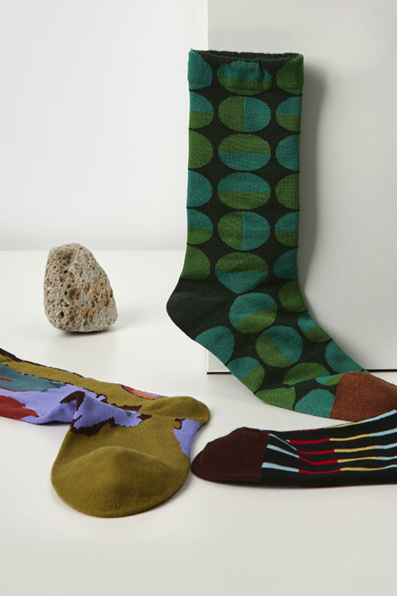 3 in 1 Vibrant Patterned Breathable Cotton Socks