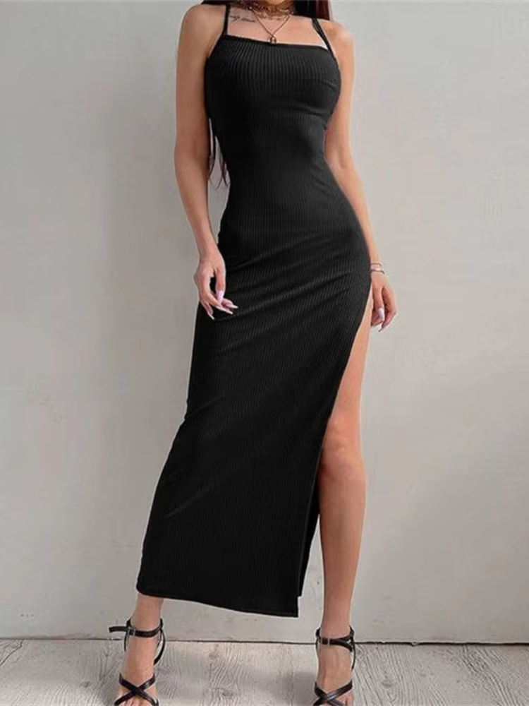 Sculpted Tides Side-Lace Gown