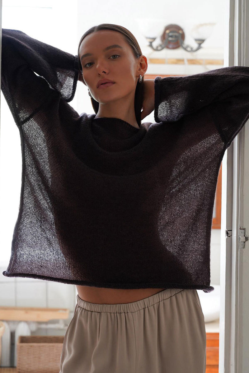 Lucent Diaphane Knit Top