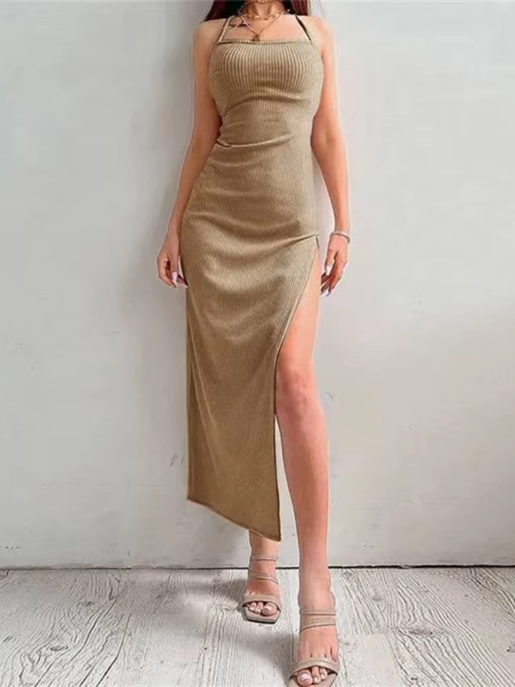 Sculpted Tides Side-Lace Gown