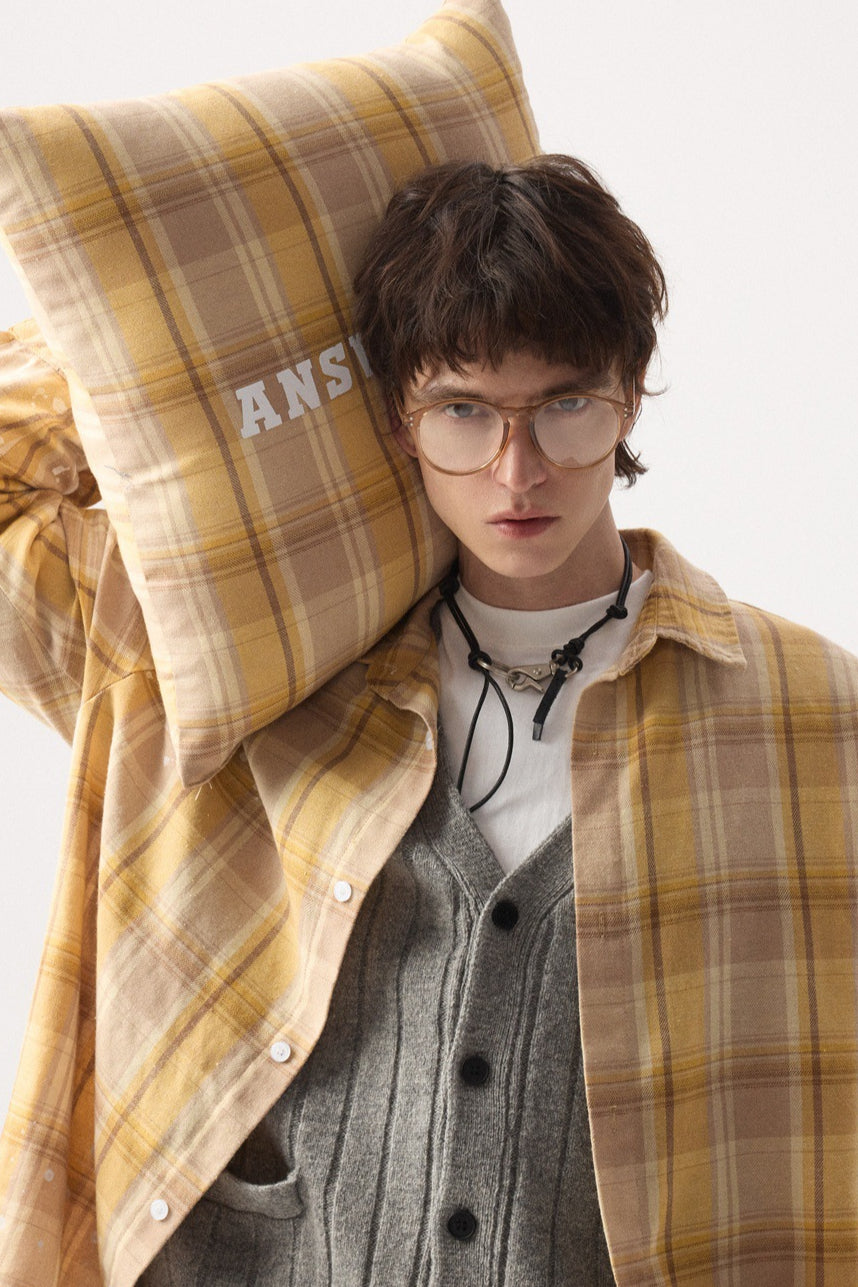 Men's Casual Autumn and Winter Plaid Flannel Jacket