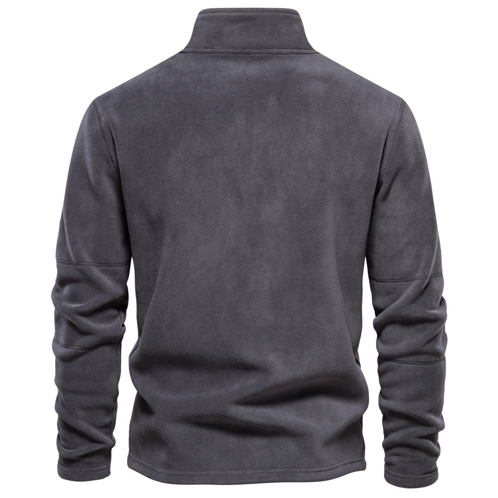 Sweat-shirt polaire demi-zip pour homme