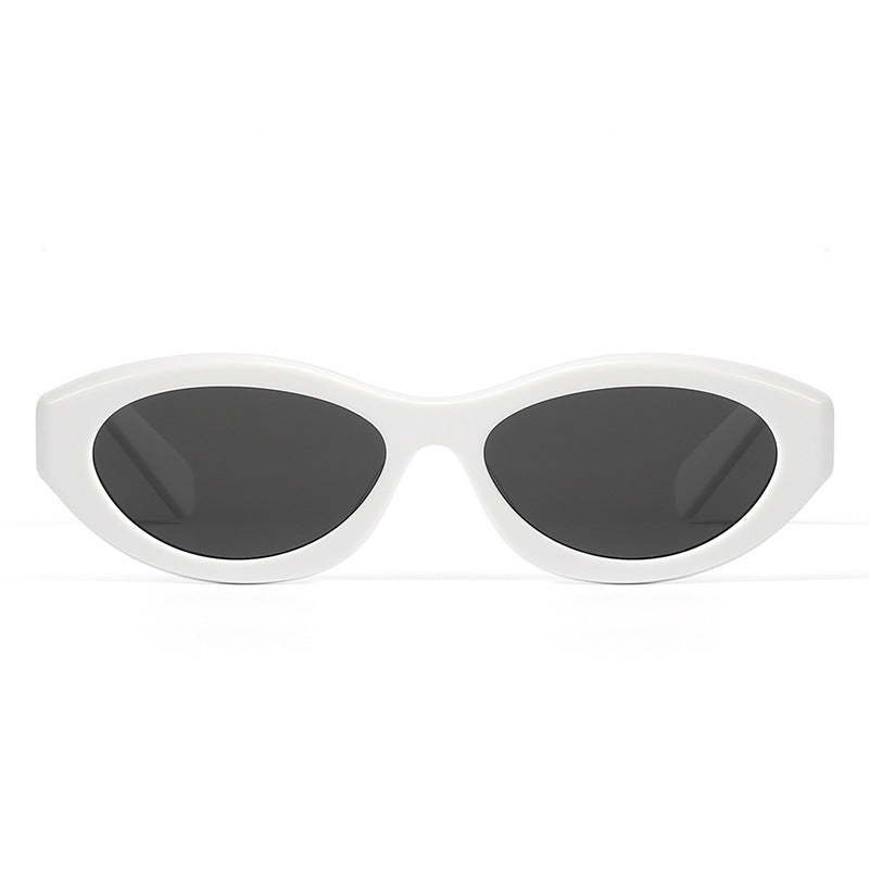 Cat-Eye Narrow Frame Plate Anti-UV Sunglasses