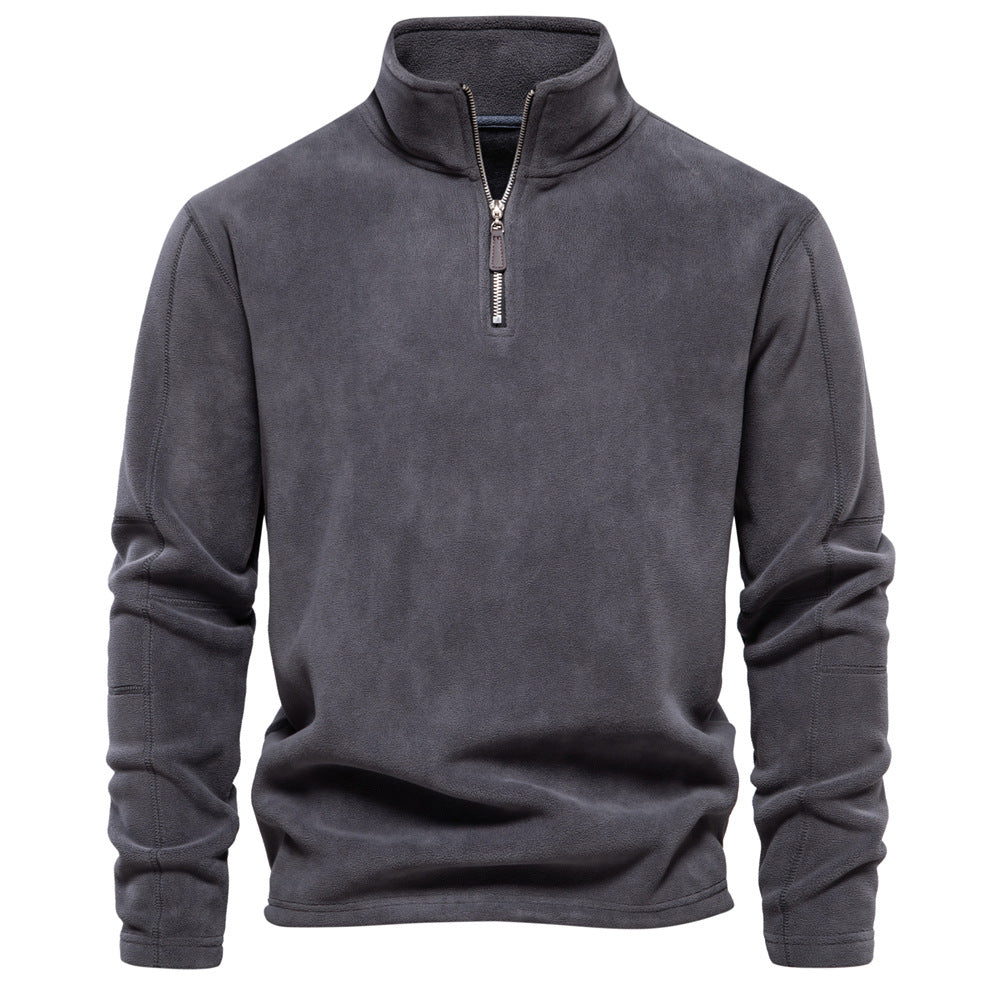 Sweat-shirt polaire demi-zip pour homme