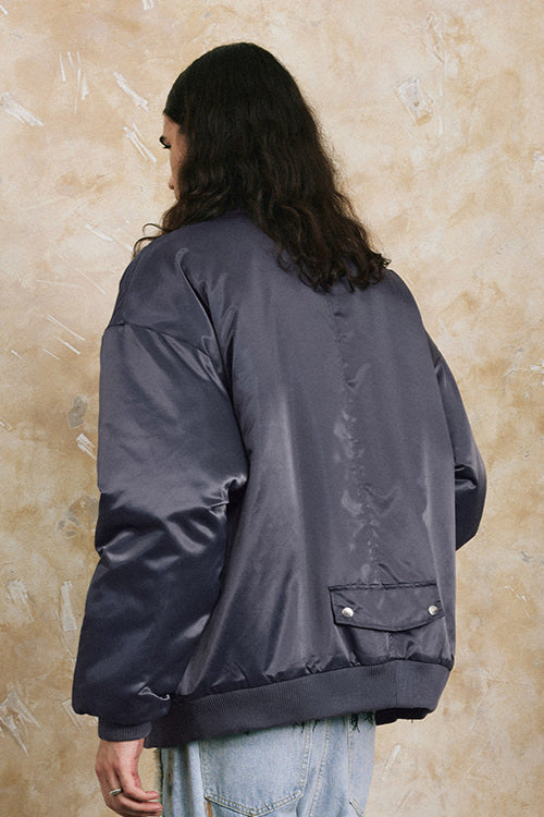 Veste bomber élégante à boutons-pression