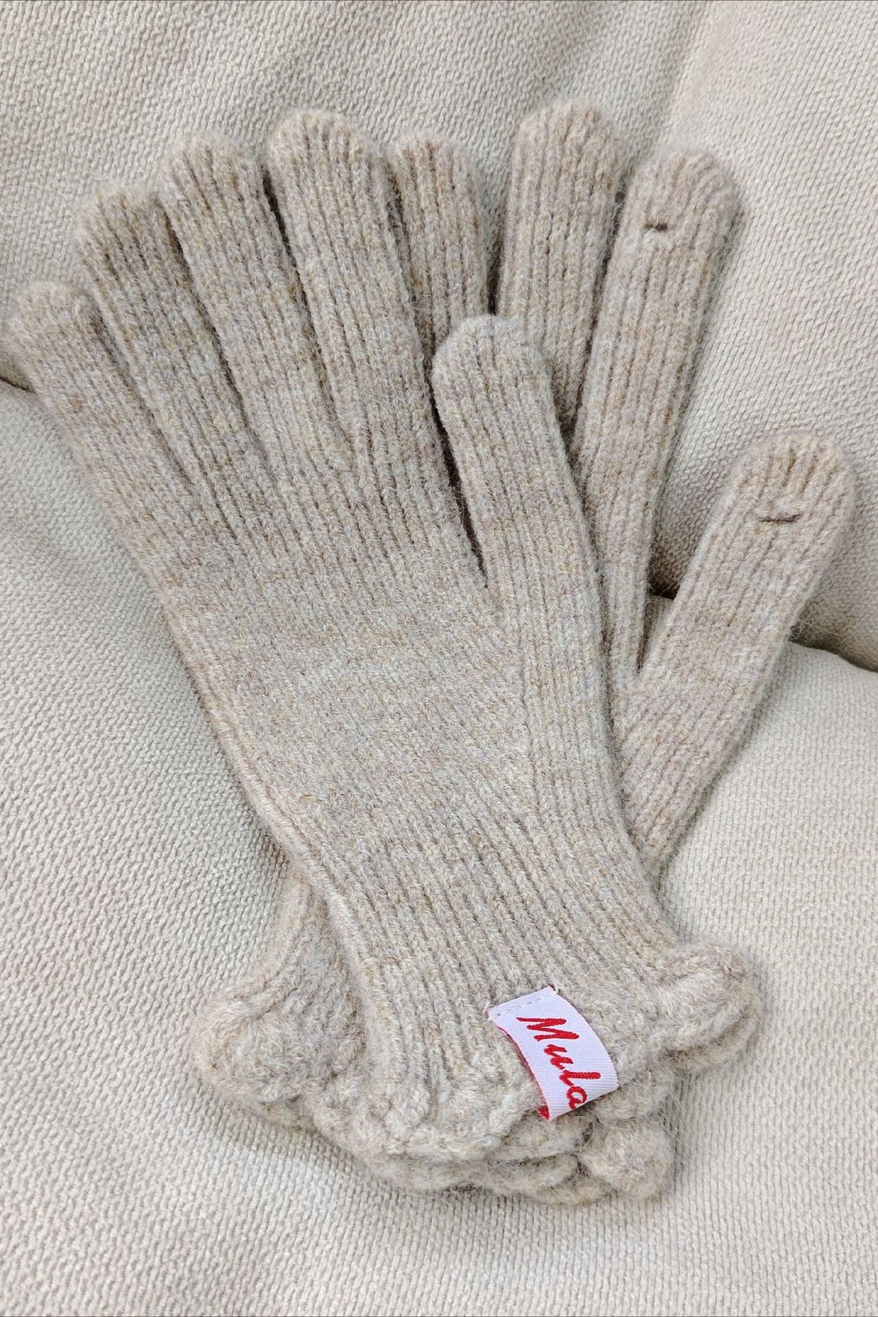 Gants d'hiver tricotés en laine et dentelle pour femmes