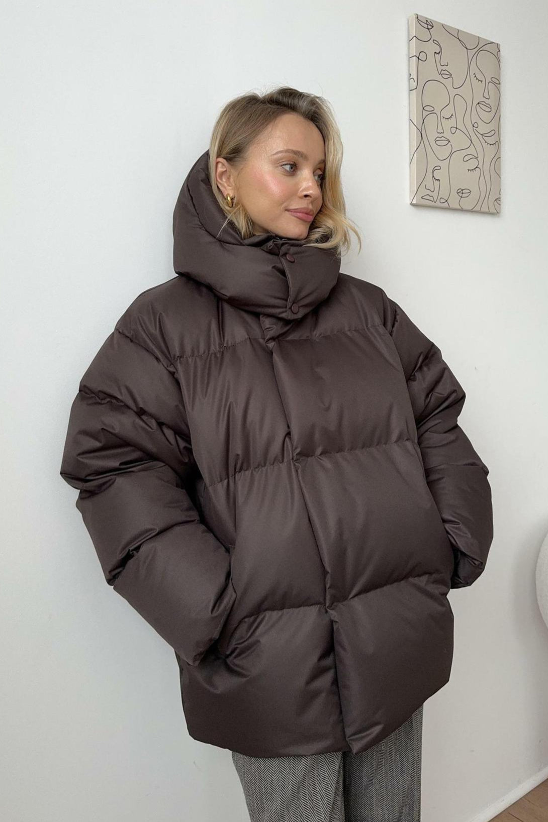 Stylische, übergroße Pufferjacke für Damen